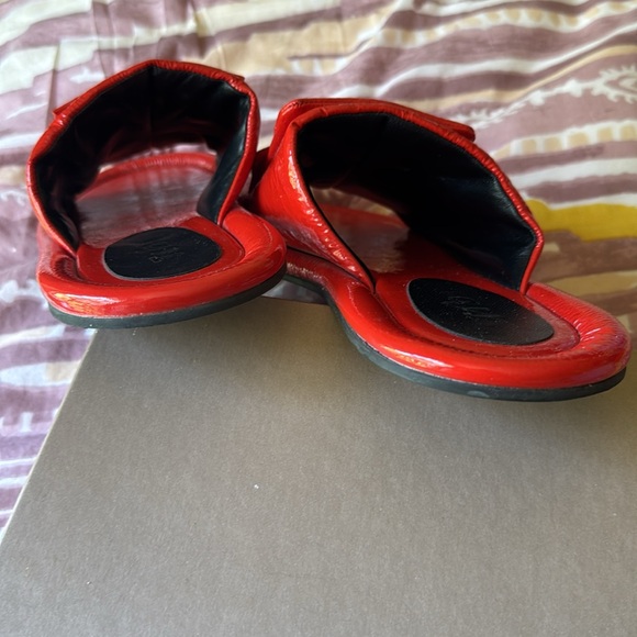 Tibi Beyren slides in red crinkle patent, size 40EU, EUC. $125 - Picture 5 of 8